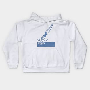 Faded Vintage Swimming/Diving Design Kids Hoodie